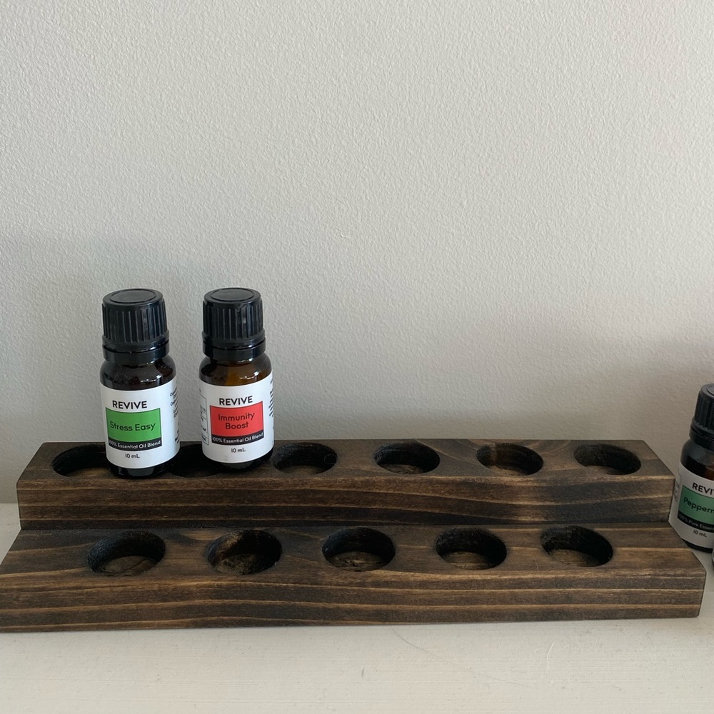 Wooden essential oil holder / shelf